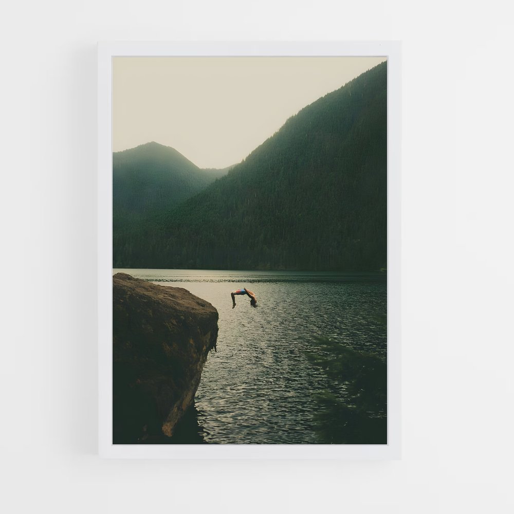 Poster Cliff de diving – affiche Plongeon de falaise (vue 3)